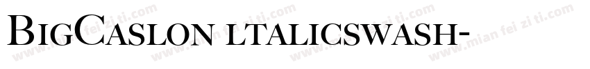 BigCaslon ltalicswash字体转换